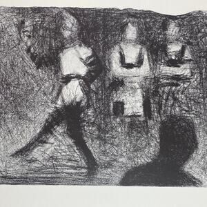 Georges Seurat, Les Saltimbanques, Drawing, Print, Bookplate, Art~ 240623-WH 595